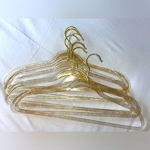 Set of 8 Gold Glitter Hangers